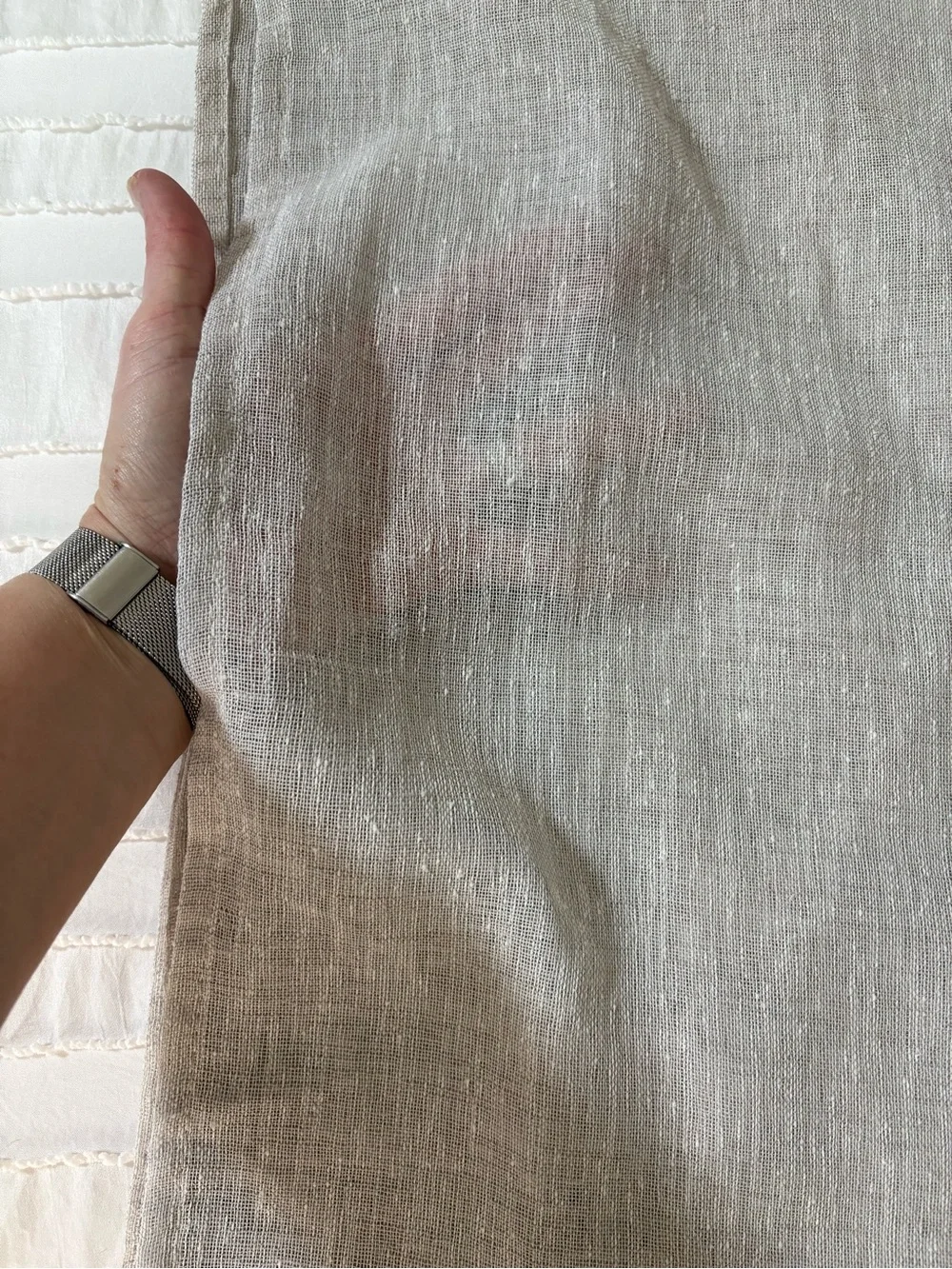 Tan Linen Curtain Panels